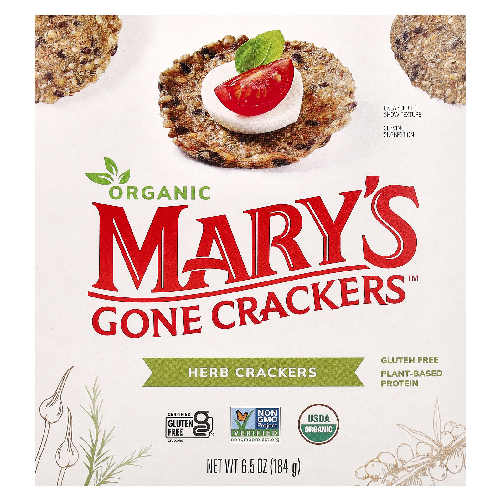Mary'S Gone Crackers Herb Crackers , 6.5 Oz