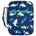 thumbnail image 1 of Mary Square Ocean Blue Shark Polyester Canvas Zippered Bible Cover, 1 of 1
