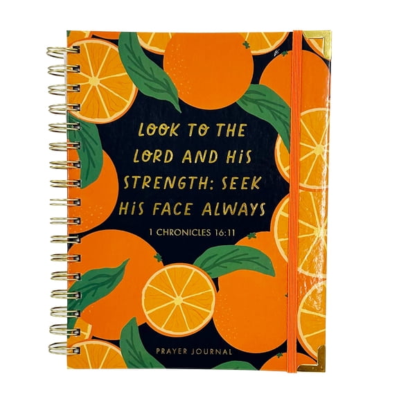 Mary Square SH00065 Look to the Lord and His Strength Orange Citrus 7 x 9 Paper Prayer Journal Notebook Scratch Pad