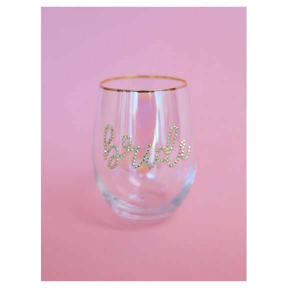 Mary Square Stemless Bride Glass
