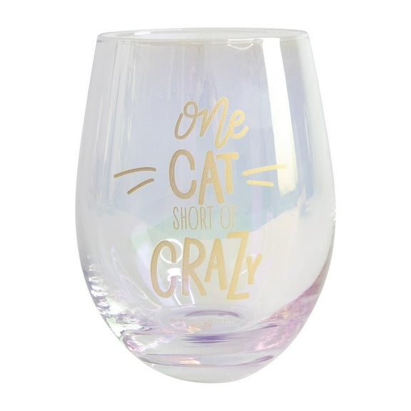 Mary Square Stemless Wine Glass - One Cat Short From Crazy