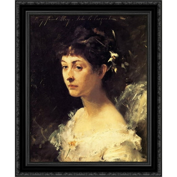Mary Turner Austin 20x23 Black Ornate Wood Framed Canvas Art by Sargent, John Singer
