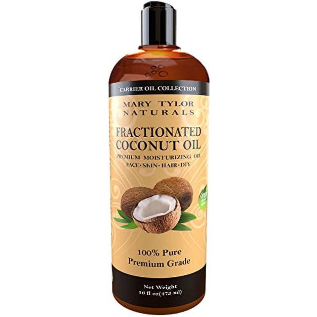Mary Tylor Naturals Fractionated Coconut Oil (16 oz), Premium 100 Pure