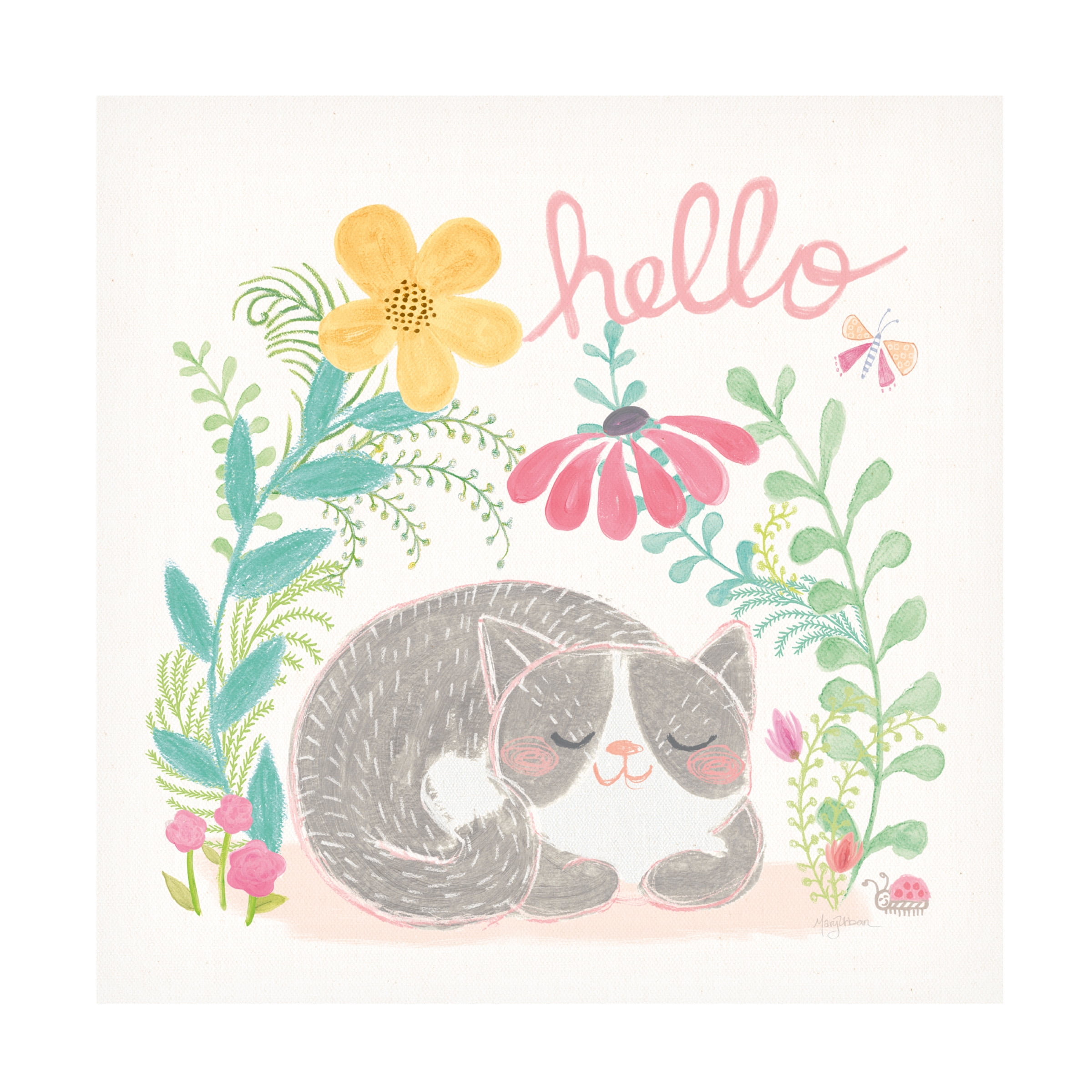 Mary Urban 'Garden Friends White VI' Canvas Art