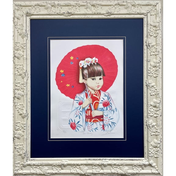 Mary VIckers "Far Away" Hand Signed Limited Edition Litho w/ Intaglio Asian Art Generic