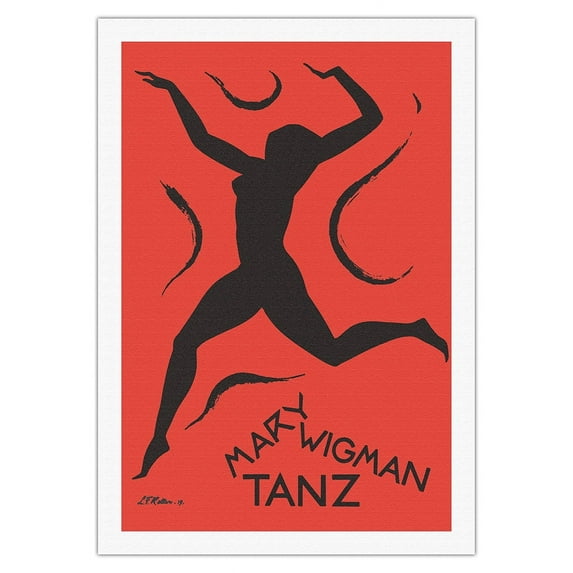 Mary Wigman Tanz - Modern Dance Pioneer - Vintage Dance Poster by L. F. Keller c.1921 - Fine Art Rolled Canvas Print 27in x 40in
