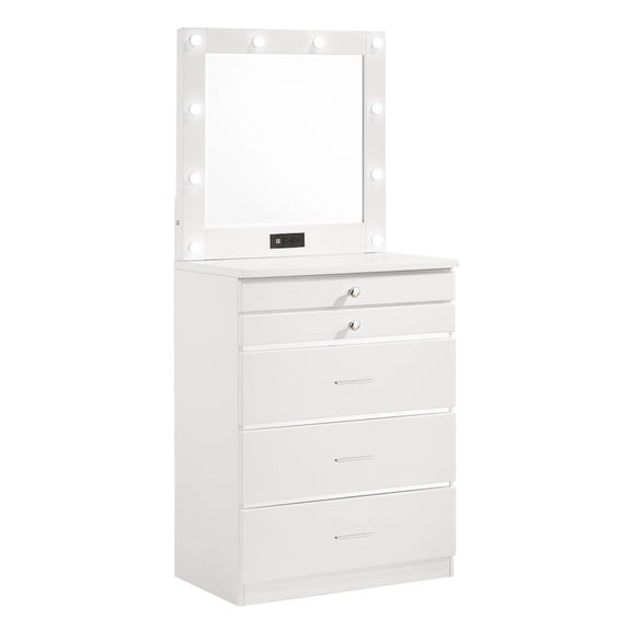 ENITIAL STAR Lita Contemporary Wood Vanity Chest with Mirror