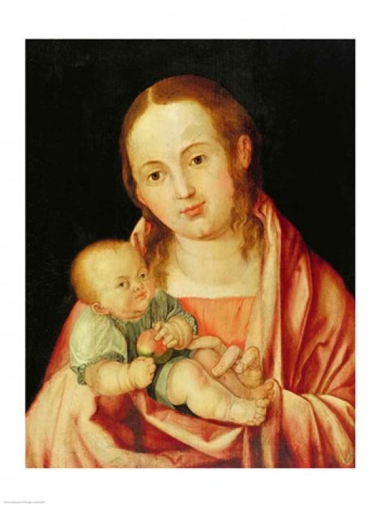 Mary and her Child Canvas Art - Albrecht Durer (18 x 24)