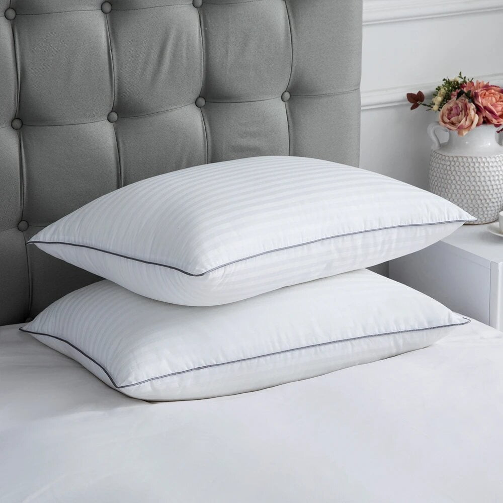 Mary's Collection Queen Size Pillow Protector, 100 Cotton, Zippered, 2