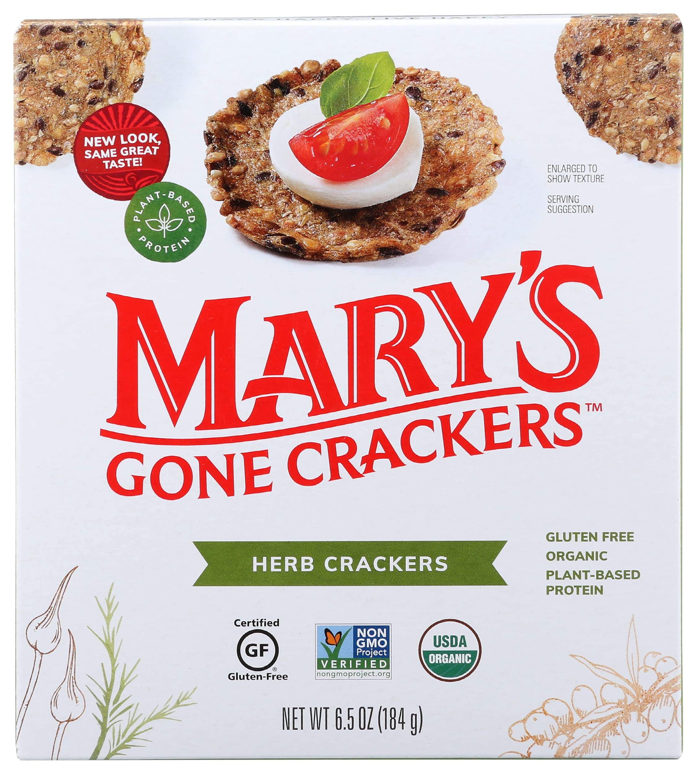 Mary's Gone Crackers, Made MMF7 With Real Organic Whole Ingredients