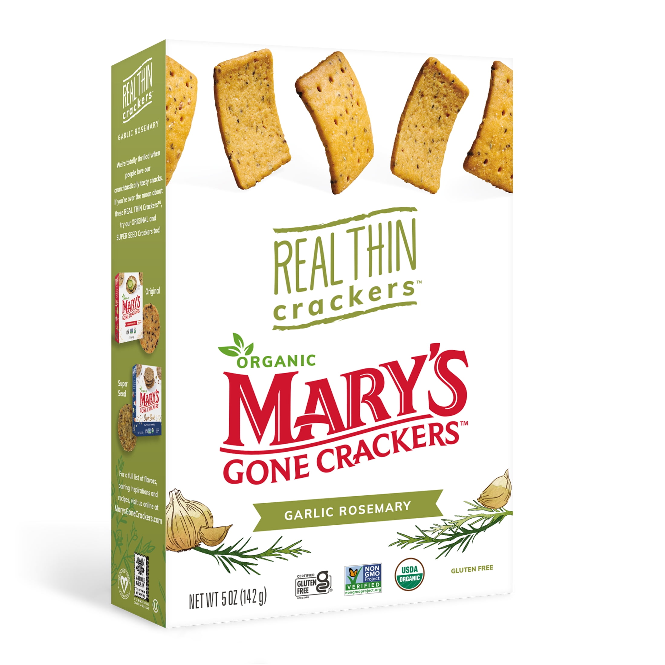 Mary's Gone Crackers Organic & Gluten Free REAL THIN Crackers, 5 Oz