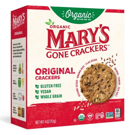 Mary's Gone Crackers Original Organic, Gluten Free Crackers, 4 oz