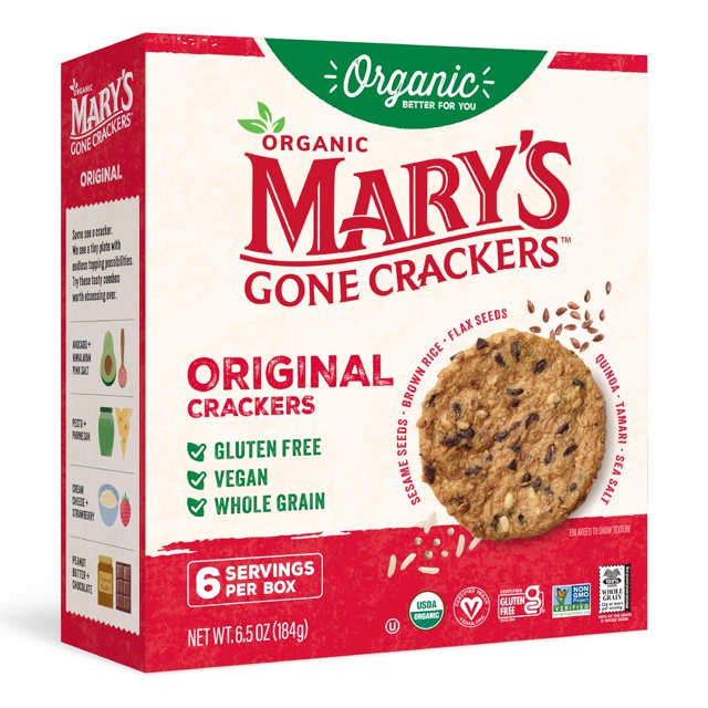 Mary's Gone Crackers Original MMF7 Crackers, Organic Brown Rice, Flax