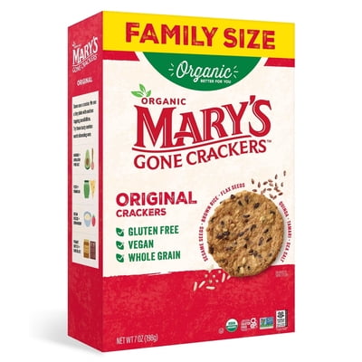 Marys Gone Crackers Original Organic, Gluten Free Crackers, 7 oz