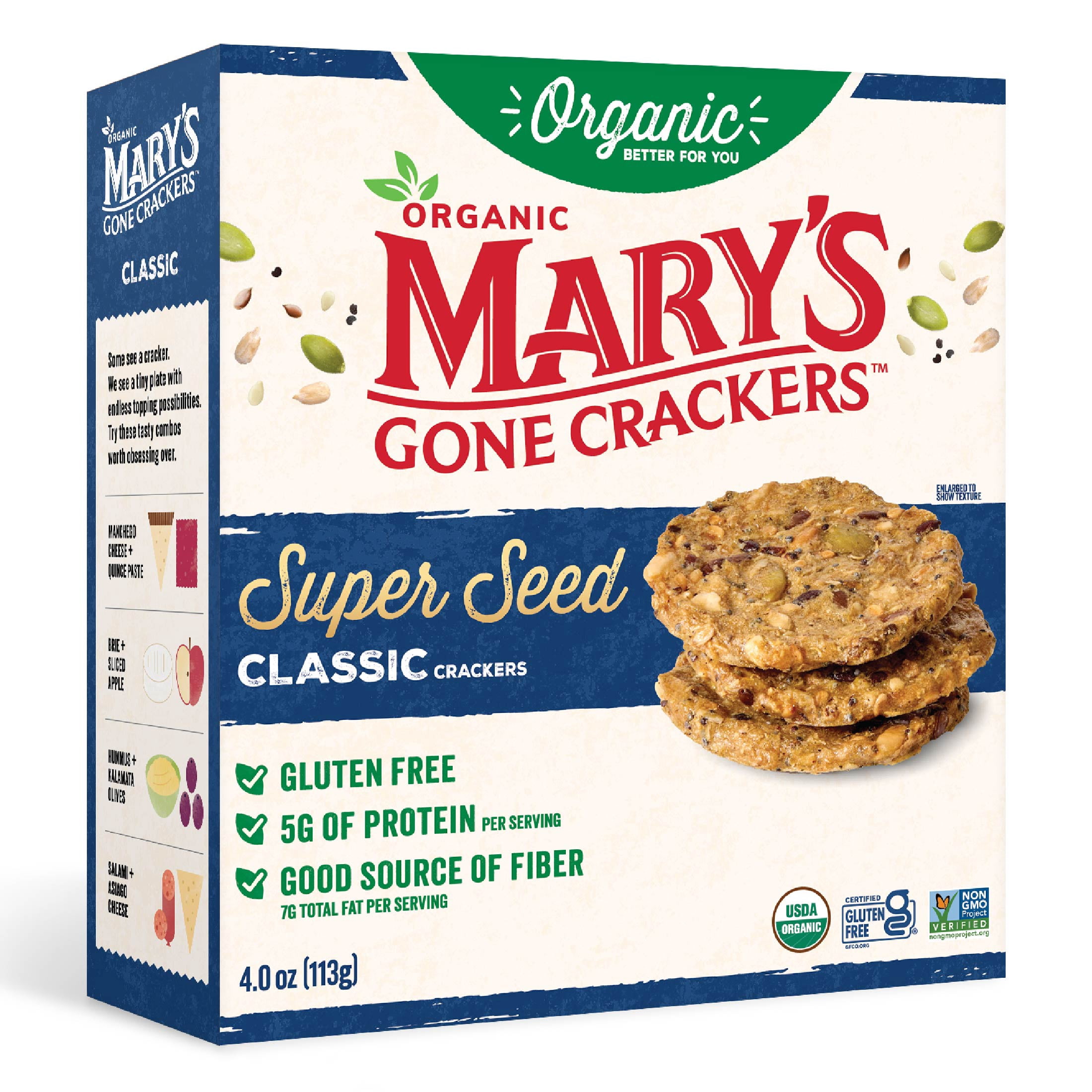 Mary’s Gone Crackers Super Seed Organic, Gluten Free Classic Crackers, 4 oz