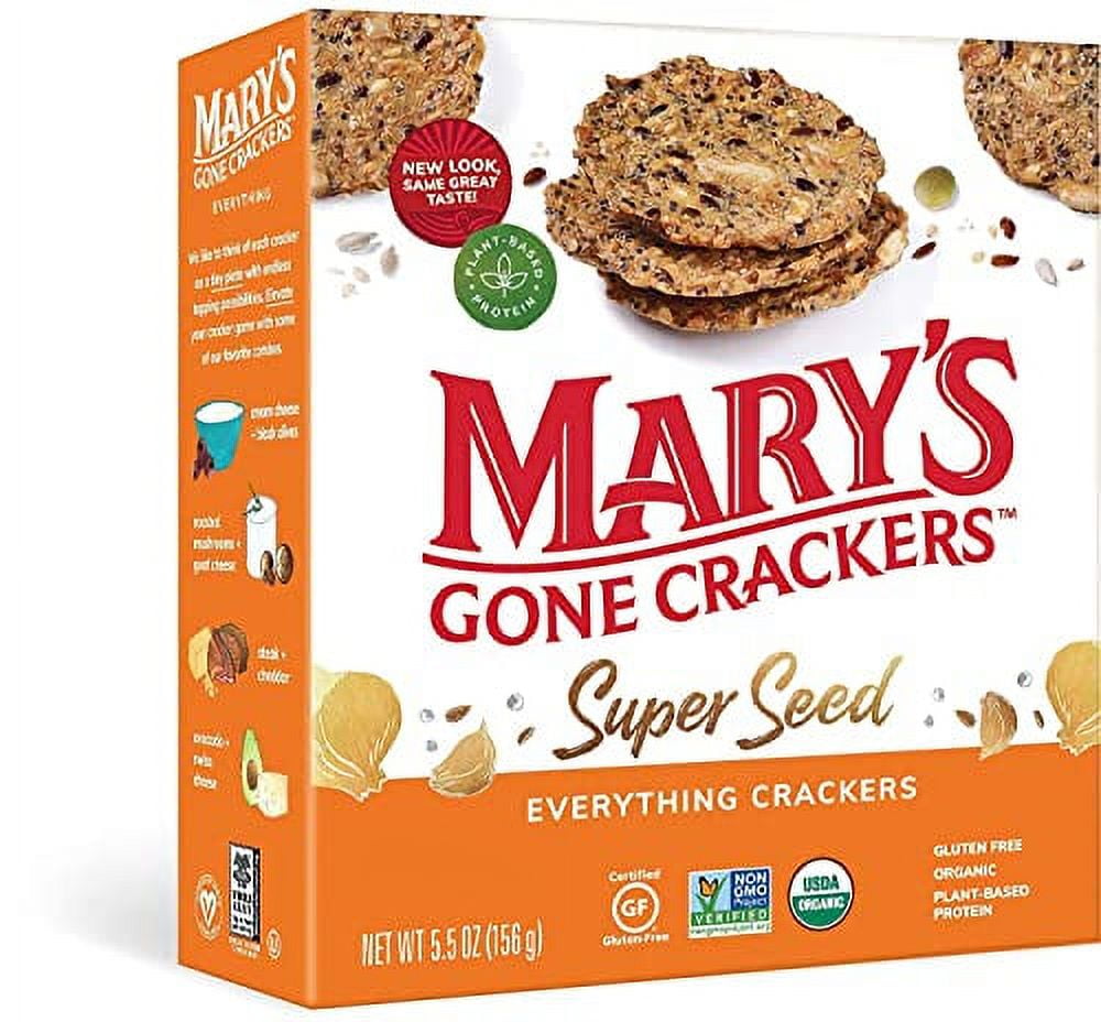 Mary's Gone Crackers, Super Seed Crackers, Everything, 5.5 oz Pack of 2