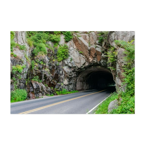 Mary's Rock Tunnel in August ,Virginia - Virginia Photography Scenic Landscape Nature Wilderness Mountain Unframed Wall Art Print 40 x 60 inches