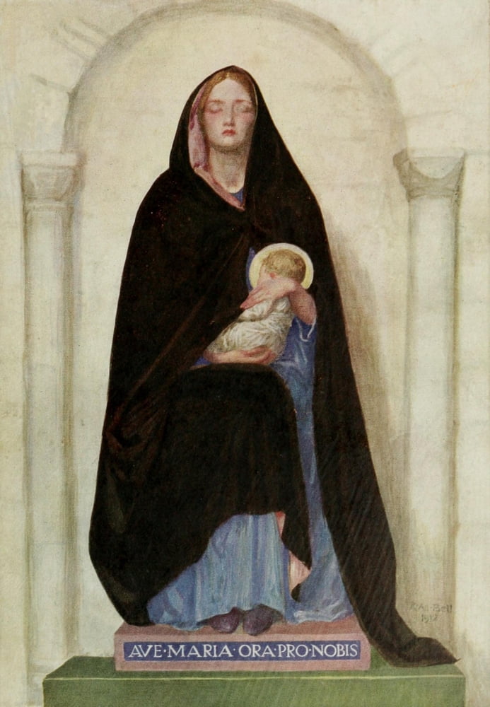 Mary the Mother of Jesus 1923 Mary & Jesus Canvas Art - Robert Anning Bell (24 x 36)