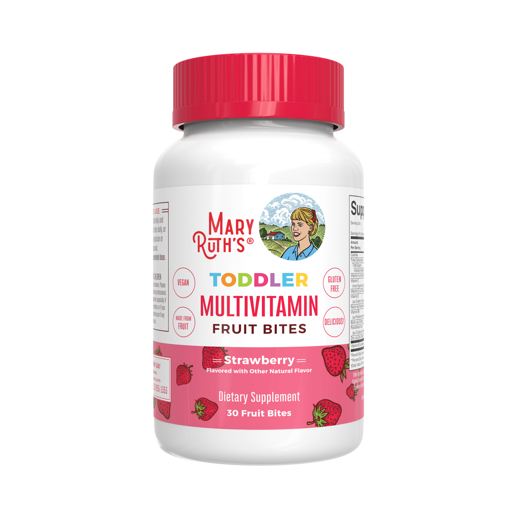 MaryRuth Organics Toddler Multivitamin, Organic, 30 Strawberry Fruit