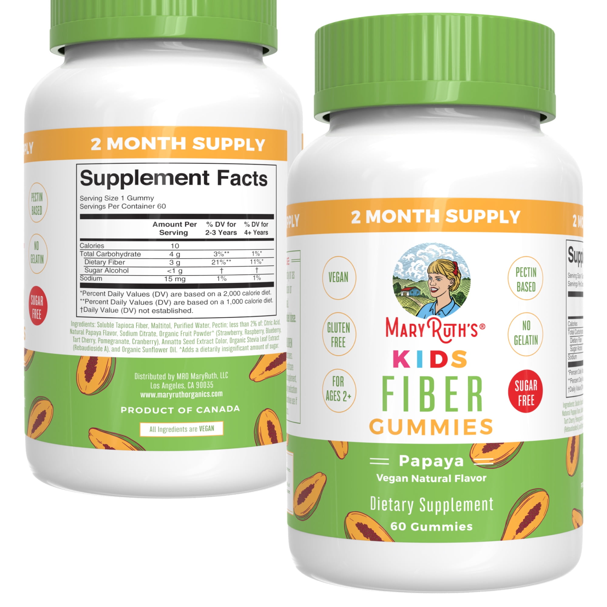 MaryRuth Organics Fiber Gummies for Kids digestion support Fiber