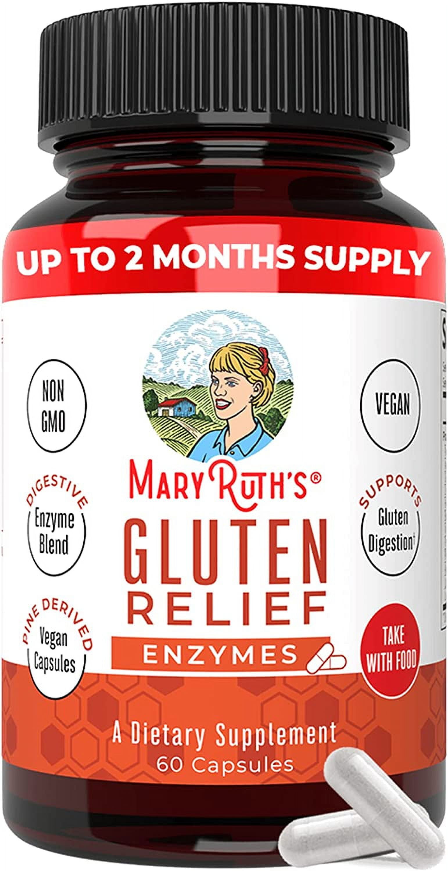 MaryRuth Organics Gluten Relief Enzymes Supports Gluten Digestion