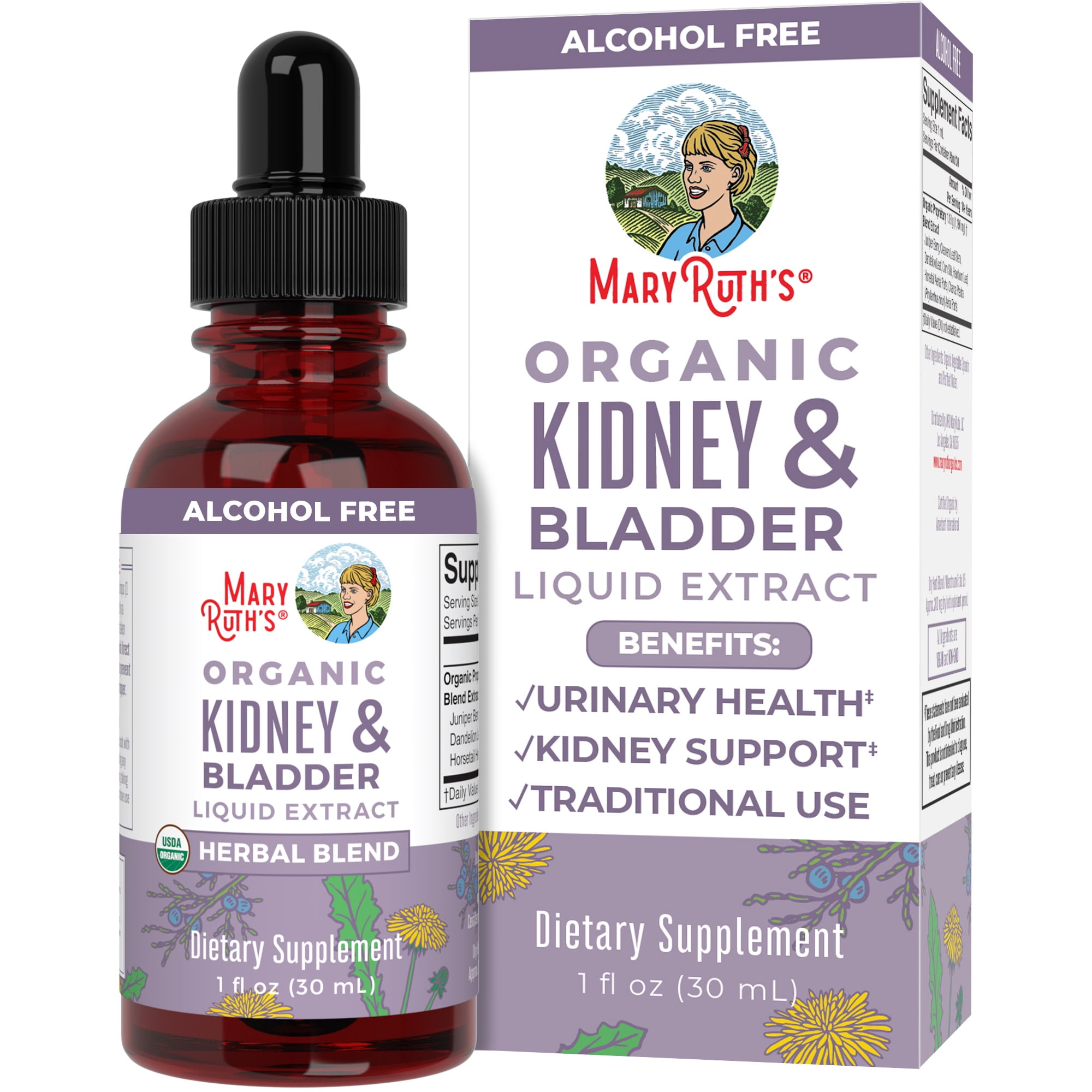 MaryRuth Organics Kidney & Bladder Herbal Supplement Kidney Cleanse