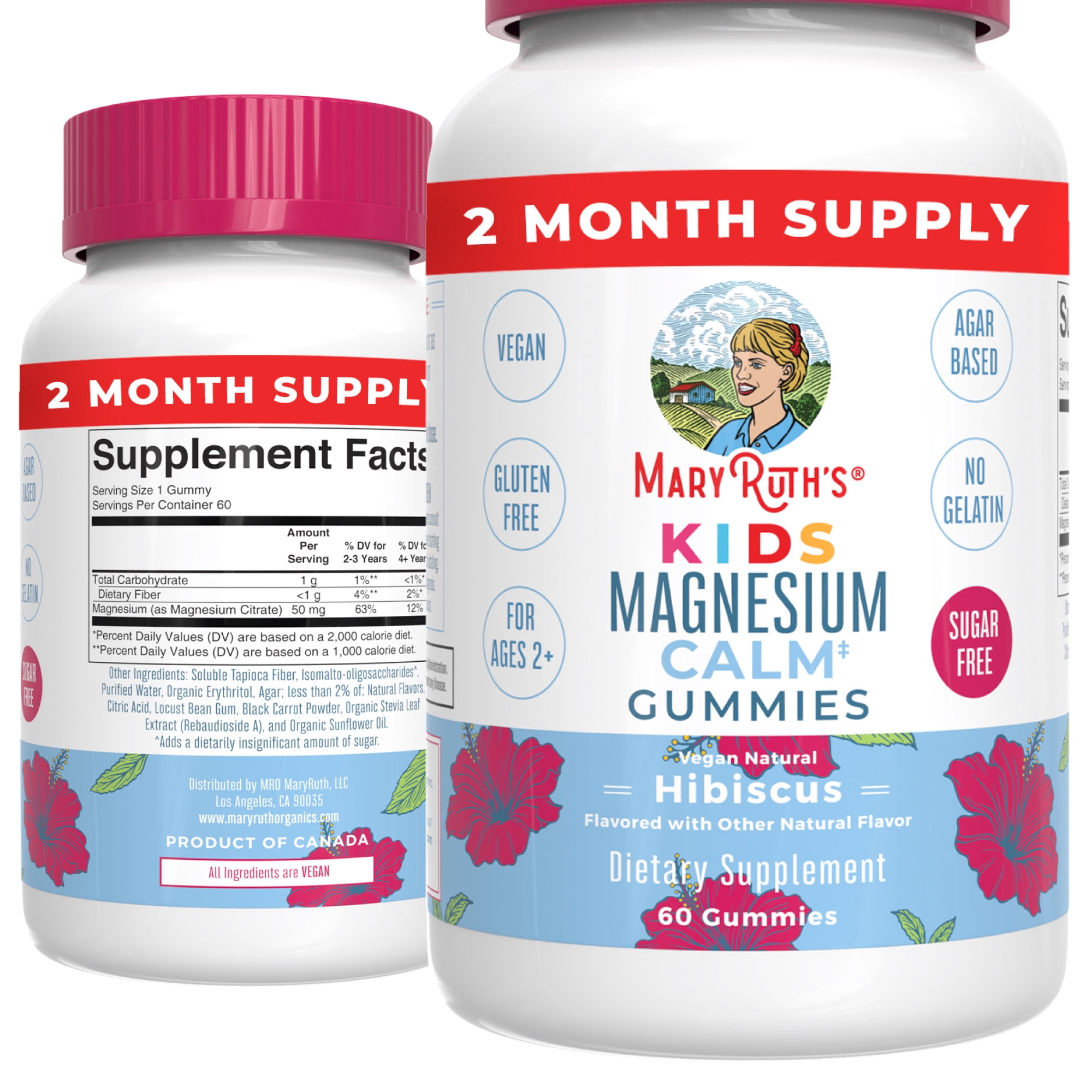 MaryRuth Organics Kids Magnesium Calm Gummies Magnesium Supplement