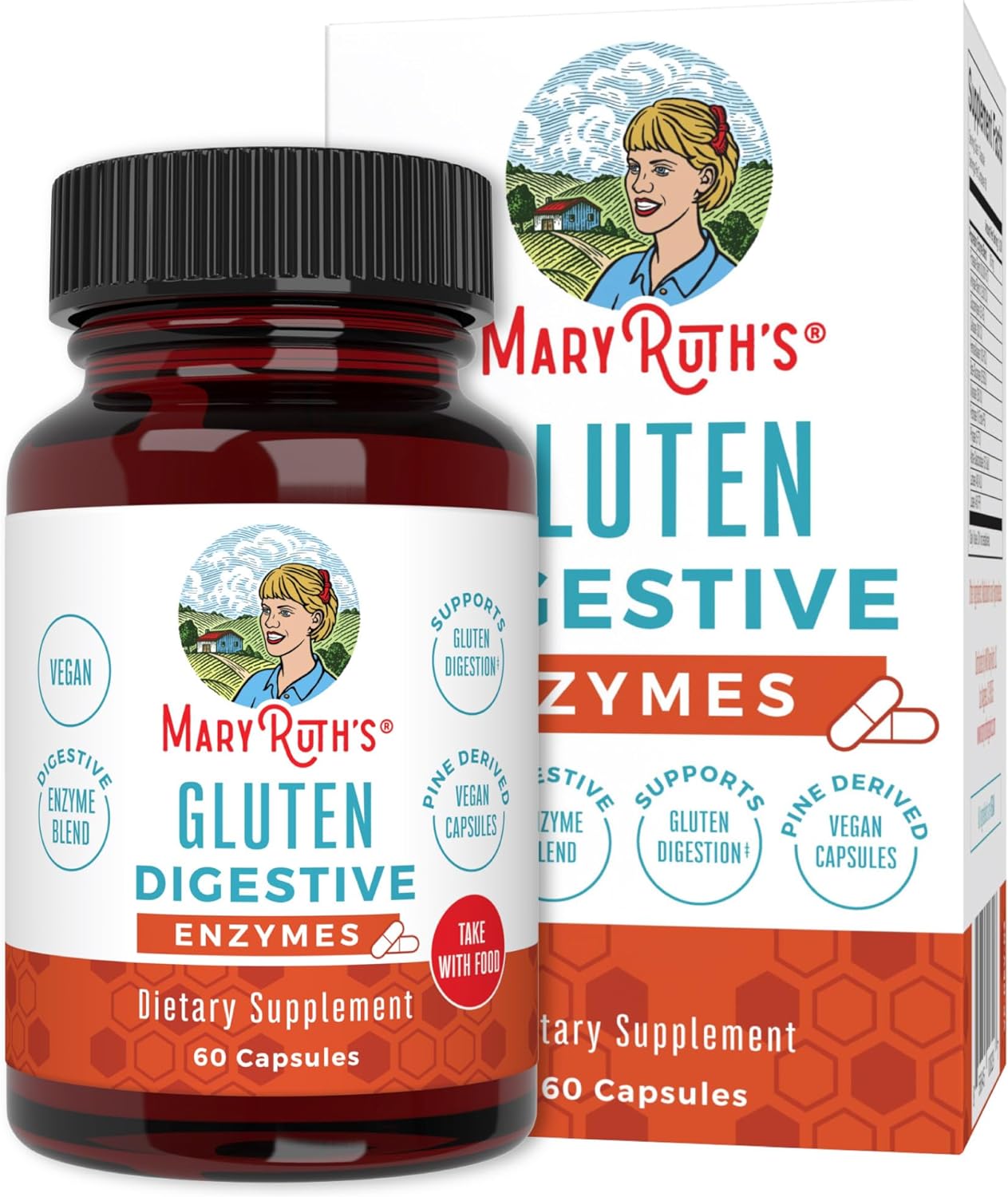 MaryRuth Organics Lipase Enzymes Capsules Up to 2 Month Supply