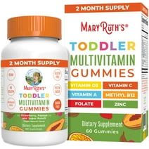 MaryRuth Organics | Multivitamin Gummies for Kids Ages 2+| Vitamin C, D3, Zinc | Immune Support Kids Gummy Vitamins | Fruit Flavored | Vegan | 60 Count