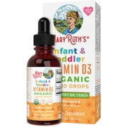 MaryRuth Organics | Organic Infant and Toddler Vitamin D3 Liquid Drops | Vegan, Gluten Free, Non-GMO | 90-150 Servings | Clean Label Project Verified