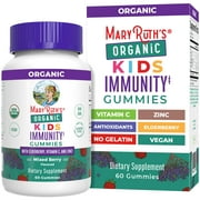 MaryRuth Organics | Organic Kids Immunity Gummies for Ages 4+ | Elderberry, Vitamin C, Zinc | 60 Count