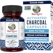 MaryRuth's Activated Charcoal Capsules Derived from Coconut Shells,Non-GMO, Gluten Free, Adults, 40 Count