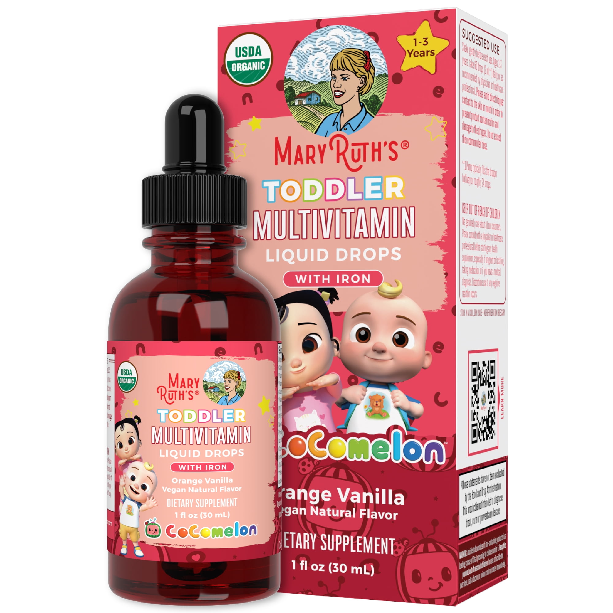 MaryRuth's Toddler Multivitamin Liquid Drops, Organic, 1 fl oz