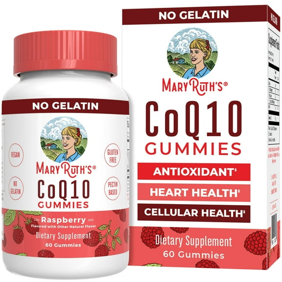 MaryRuth's CoQ10 Vegan Antioxidant Metabolism Gummies, Raspberry, 60 ct
