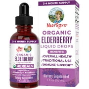 MaryRuth's Elderberry Liquid Drops, Herbals, Blueberry + Raspberry | Certified Organic, Vegan, Clean Label Project Verified | 1 fl oz (30 ml) |