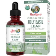 MaryRuth's Holy Basil Leaf Liquid Drops, Adaptogenic, Detox, Antioxidant, Vegan, Gluten-Free, Dairy-Free, 1 oz