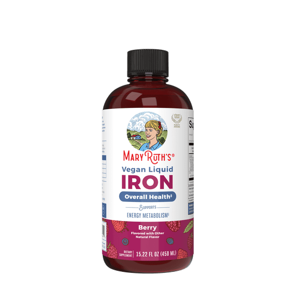 MaryRuth's Iron Supplement, Liquid Supplement for Women Men & Kids with Low Iron, 15.22 fl oz