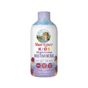 MaryRuth Organics Kids Liquid Nighttime Multimineral for Childrens Health, Berry Sherbet, Sugar Free, 15.22 fl oz