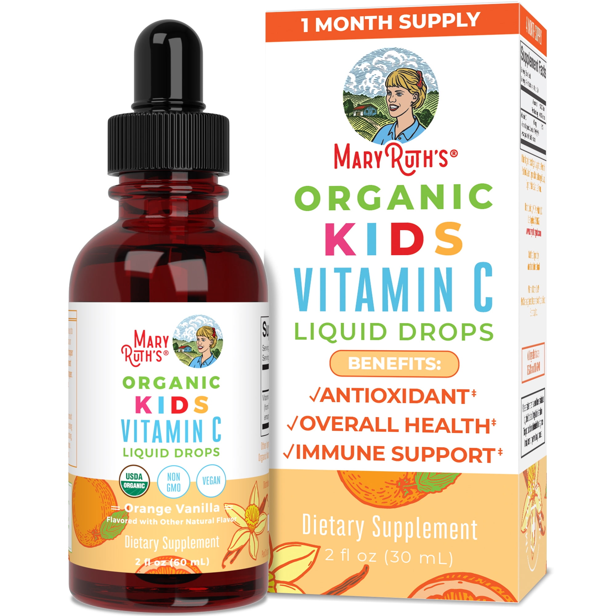 MaryRuths Kids Organic Vitamin C Liquid Drops from Organic Acerola