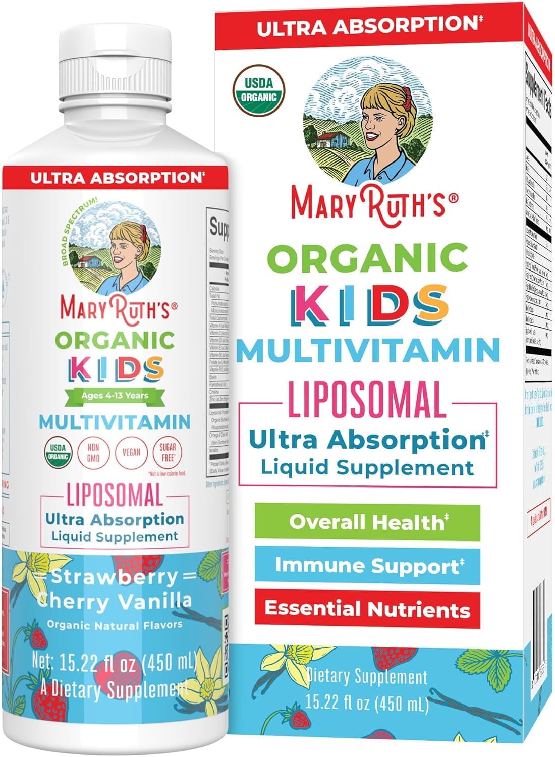MaryRuth's Kids Vitamins Multi Sugar Free 2 Month Supply Kids Multivitamin Gummies for Ages 2+ Multivitamin for Kids Vitamins for Kids Vegan Only 1 Gummy a Day 60 Count