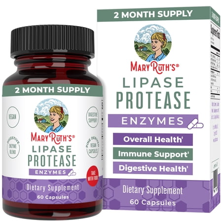 MaryRuth's Lipase Digestive Enzymes, 60 ct