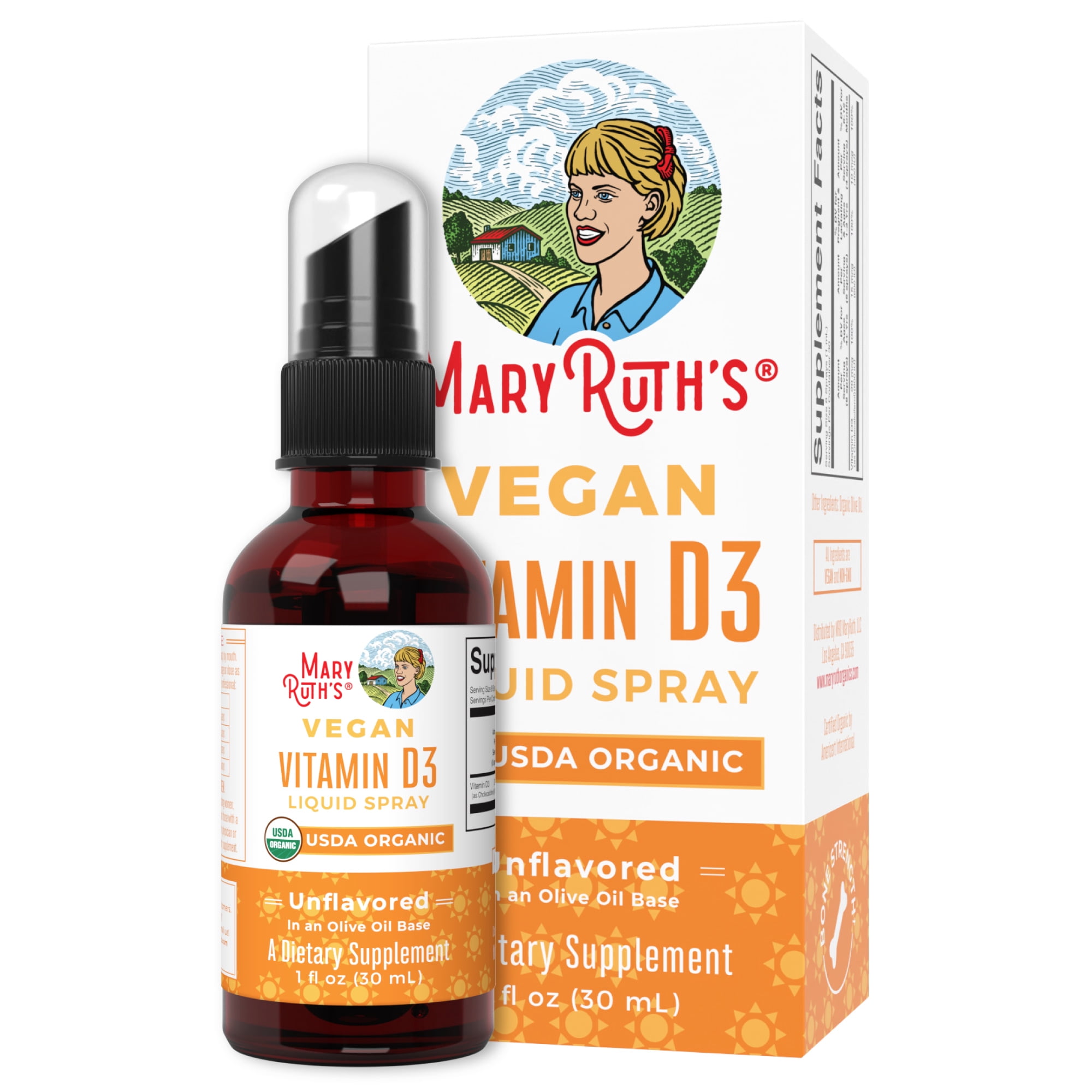 MaryRuth's Liquid Vitamin D3 (PlantBased) Made From NonGMO, Vegan