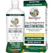 MaryRuth's Family Formulated Liquid Multimineral Supplement for Immune, Hair, Skin, Bone Support, No Melatonin, Pineapple Dream, Ages 1+, 32 fl oz