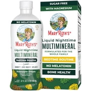 MaryRuth's Family Formulated Liquid Multimineral Supplement for Immune Hair Skin Bone Health, No Melatonin, Pineapple Dream Ages 1+, 32 fl oz