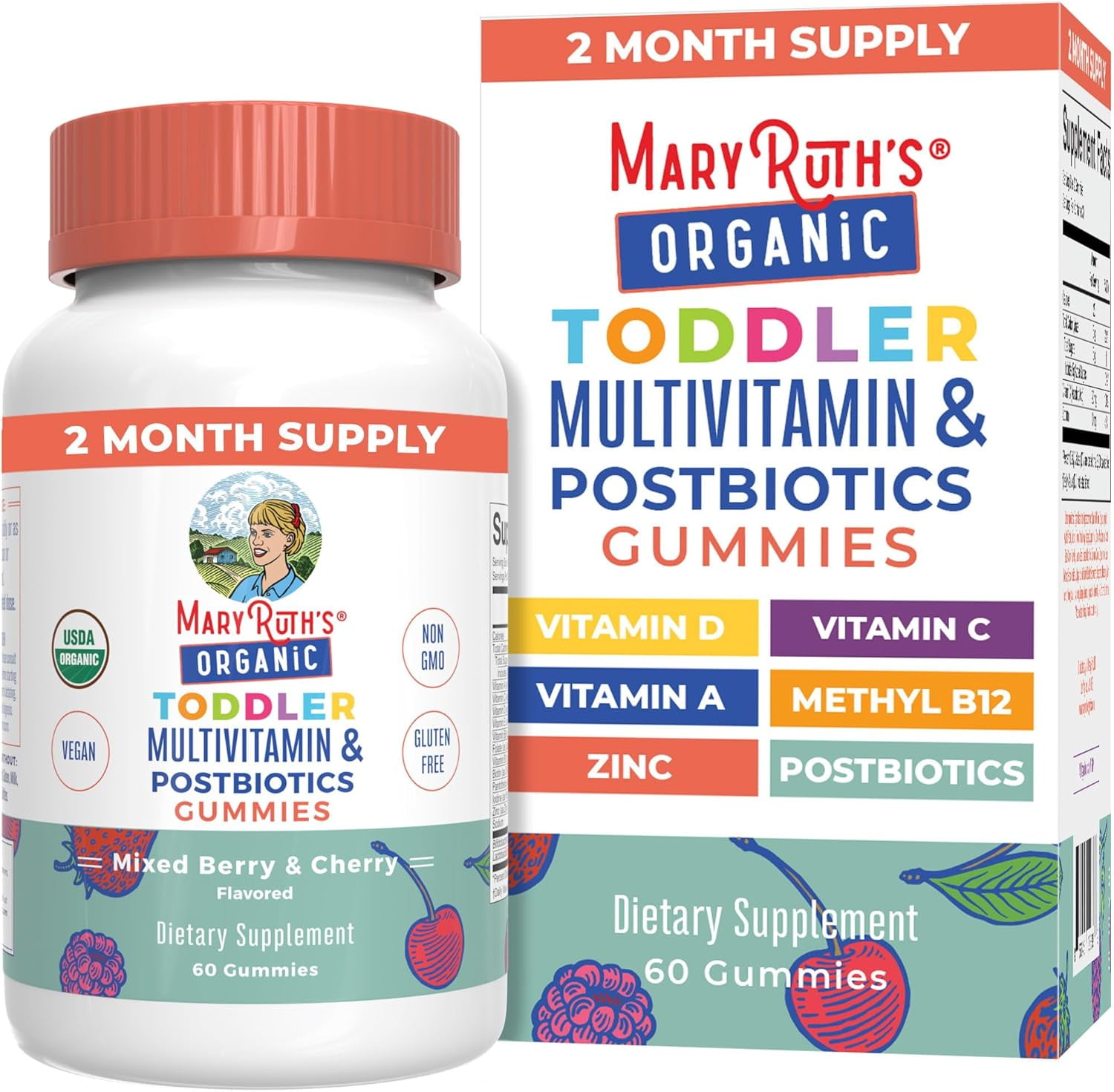 MaryRuth's Multivitamin Supplements Iodine Chewable Gummies, Gluten Free, Easy-to-Chew, 60 Count
