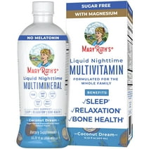 MaryRuth's Nighttime Liquid Multimineral Sleep Supplement | Sugar Free | Calm Magnesium Citrate Sleep | 15.22 oz