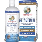 MaryRuth's Nighttime Liquid Multimineral Magnesium Citrate Ages 1+ No Melatonin Stress Sleep Support Bone Health Sugar Free Vegan Coconut 15.22 fl oz