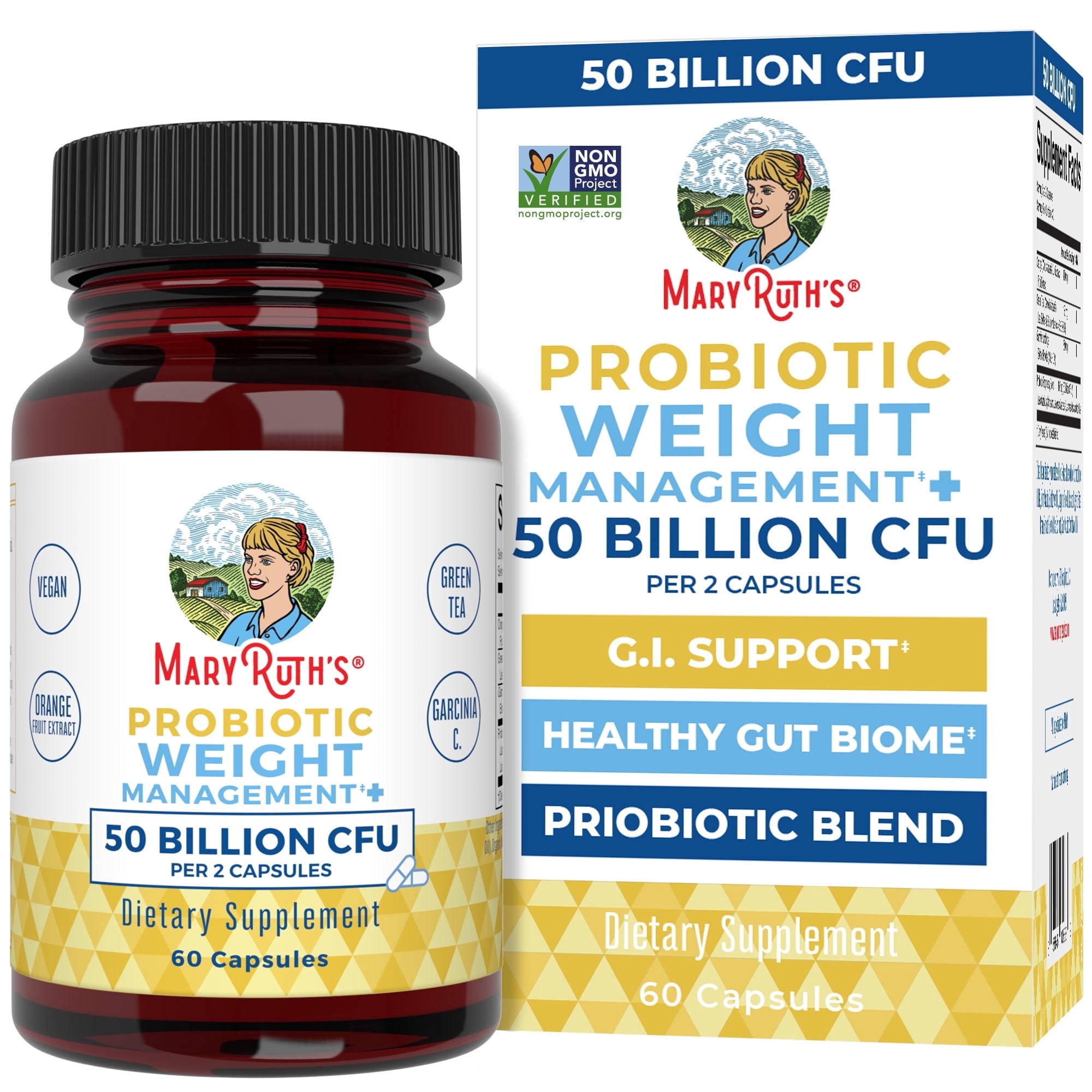 MaryRuths Probiotic Weight Management+ with Garcinia, Morosil, and Probiotics - 60 Count