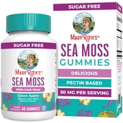 MaryRuth's Sea Moss Gummies Gut Health Immune Support Supplement, Irish Moss, Vegan Gluten-Free Green Apple Flavor Unisex Ages 4+ 60 Count
