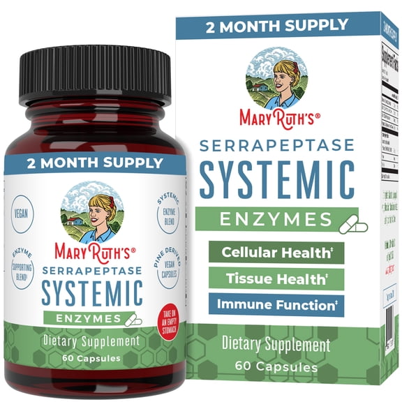 MaryRuth's Serrapeptase Enzyme Blend Vegan Capsules 60 Count